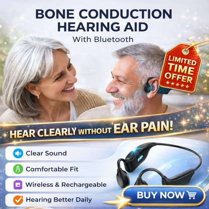 🔥 LAST CHANCE! 70% OFF Bone Conduction Hearing Aid 🎧 Bluetooth, End Today! ⏳
