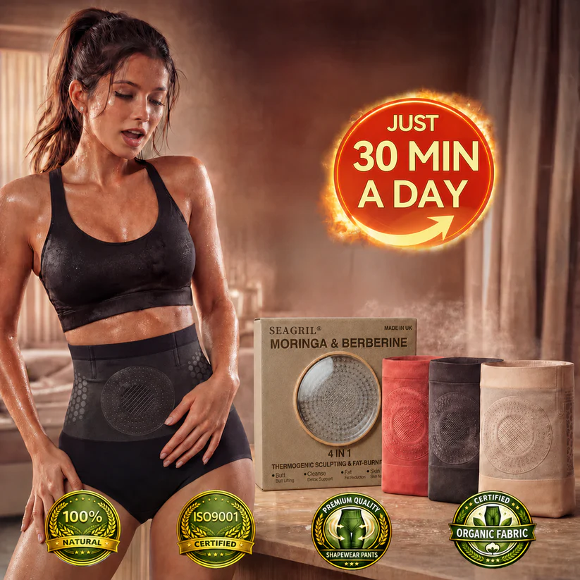 Official Brand Store | 🛡️ SEAGRIL® 2026 Moringa & Berberine 4-in-1 Micro-Particle Shaping & Fat Burning Shorts