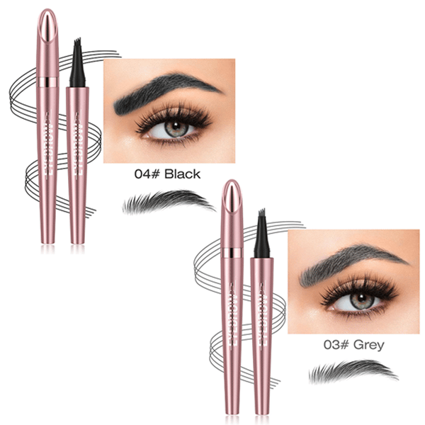 💦 Waterproof Micro-Fork Eyebrow Pencil, Long-Lasting Brow Pen for Natural Hair-Like Strokes