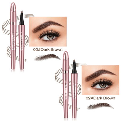 💦 Waterproof Micro-Fork Eyebrow Pencil, Long-Lasting Brow Pen for Natural Hair-Like Strokes